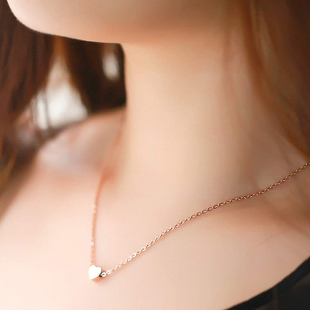 ❤️4 for $20 Sale❤️Rose Mini Heart Pendant Necklace - Picture 3 of 5